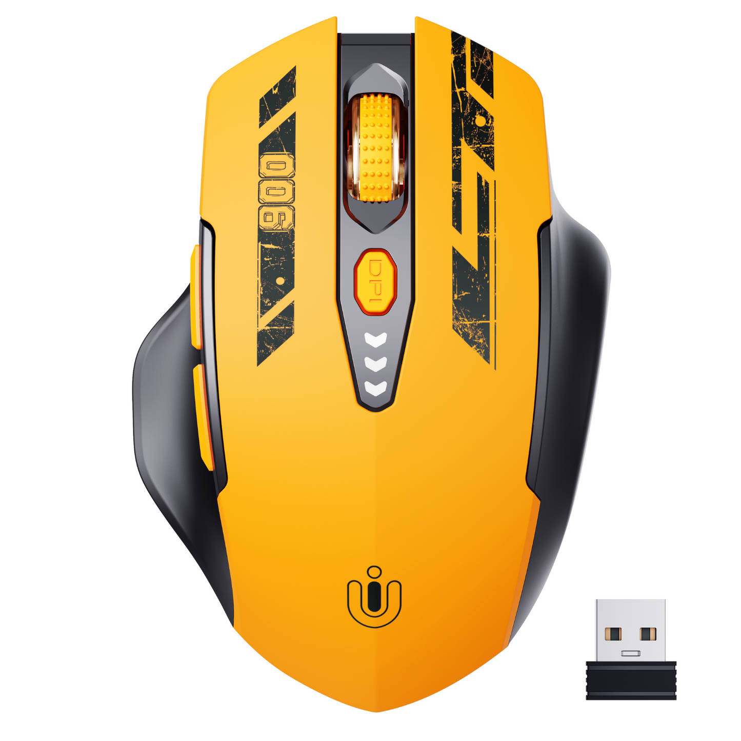 Wireless Mouse,Upgraded 2.4GHz Mouse Wireless Rechargeable (Battery Level Visible) Ergonomic Computer Mouse,4 Levels DPI, Wireless Mouse for Laptop Computer