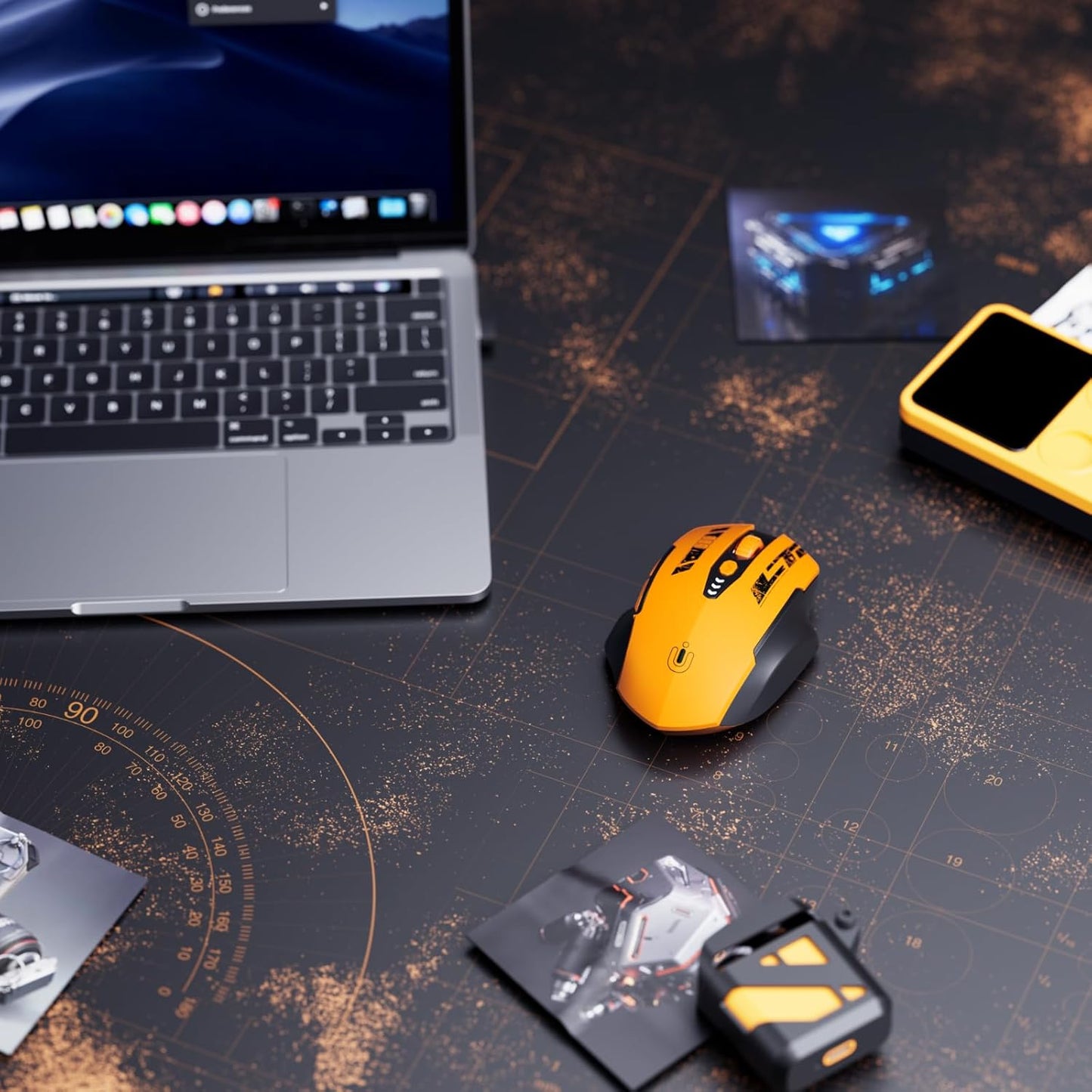 Bluetooth Mouse,Tri-Mode (BT 5.0/4.0+2.4G Hz),Visible Battery Level,Rechargeable Ergonomic Wireless Mouse with 4 Adjustable DPI Levels for Laptop and PC