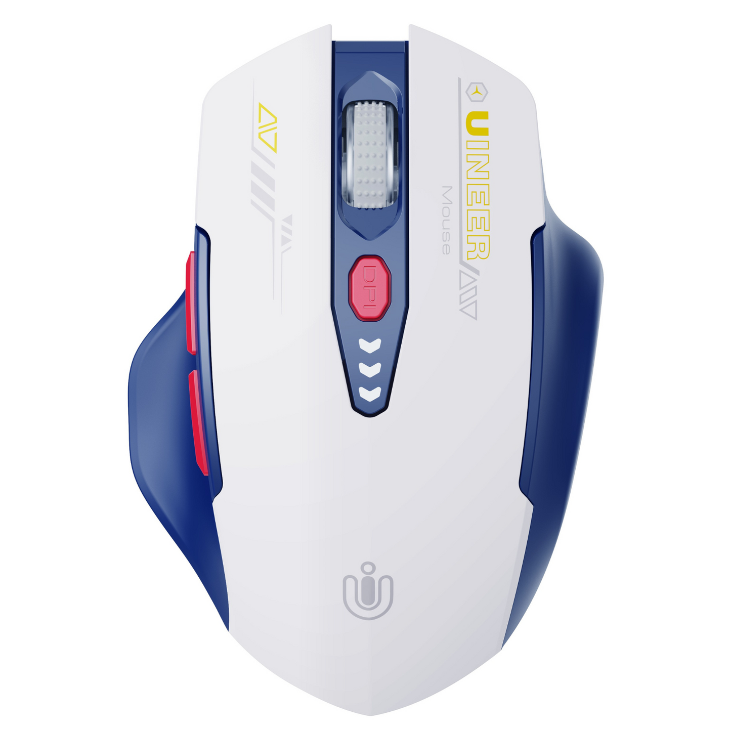 Uineer Wireless Mouse,Upgraded 2.4GHz Mouse Wireless Rechargeable (Battery Level Visible) Ergonomic Computer Mouse,4 Levels DPI, Wireless Mouse for Laptop Computer(Matte Black)