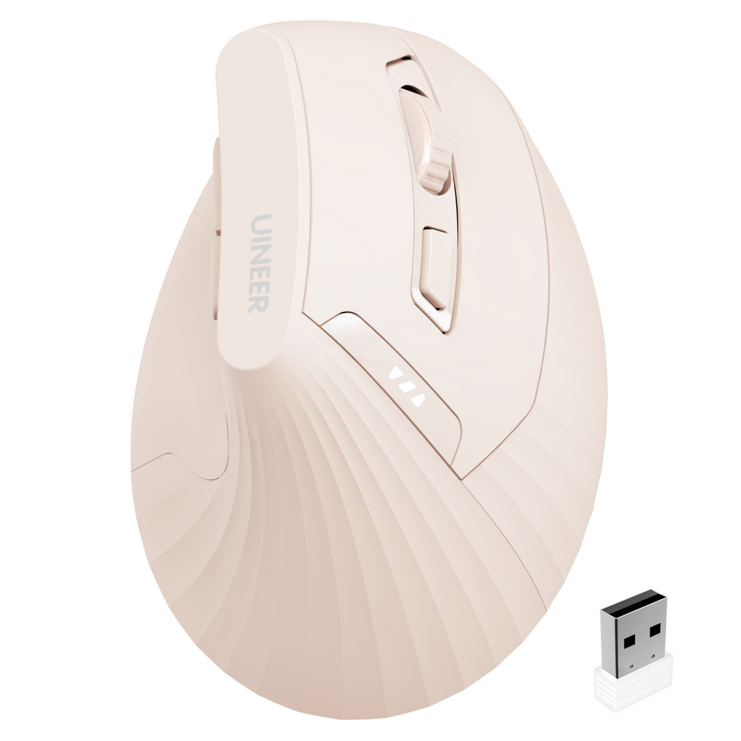 Uineer 2.4G Vertical Mouse - Plug & Play Ergonomic Design for PC/Laptop