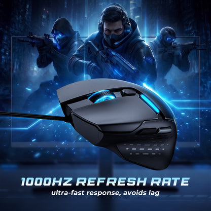 U7W Wired Mouse, 7200 DPI Adjustable 6-Button Computer Mouse for Office, Study & Daily UseU7W Wired Mouse, 7200 DPI Adjustable 6-Button Computer Mouse for Office, Study & Daily Use