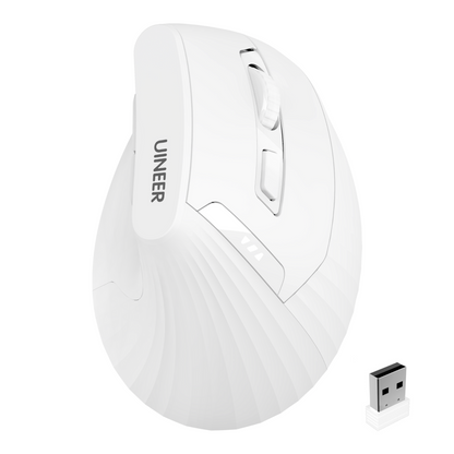 Uineer 2.4G Vertical Mouse - Plug & Play Ergonomic Design for PC/Laptop