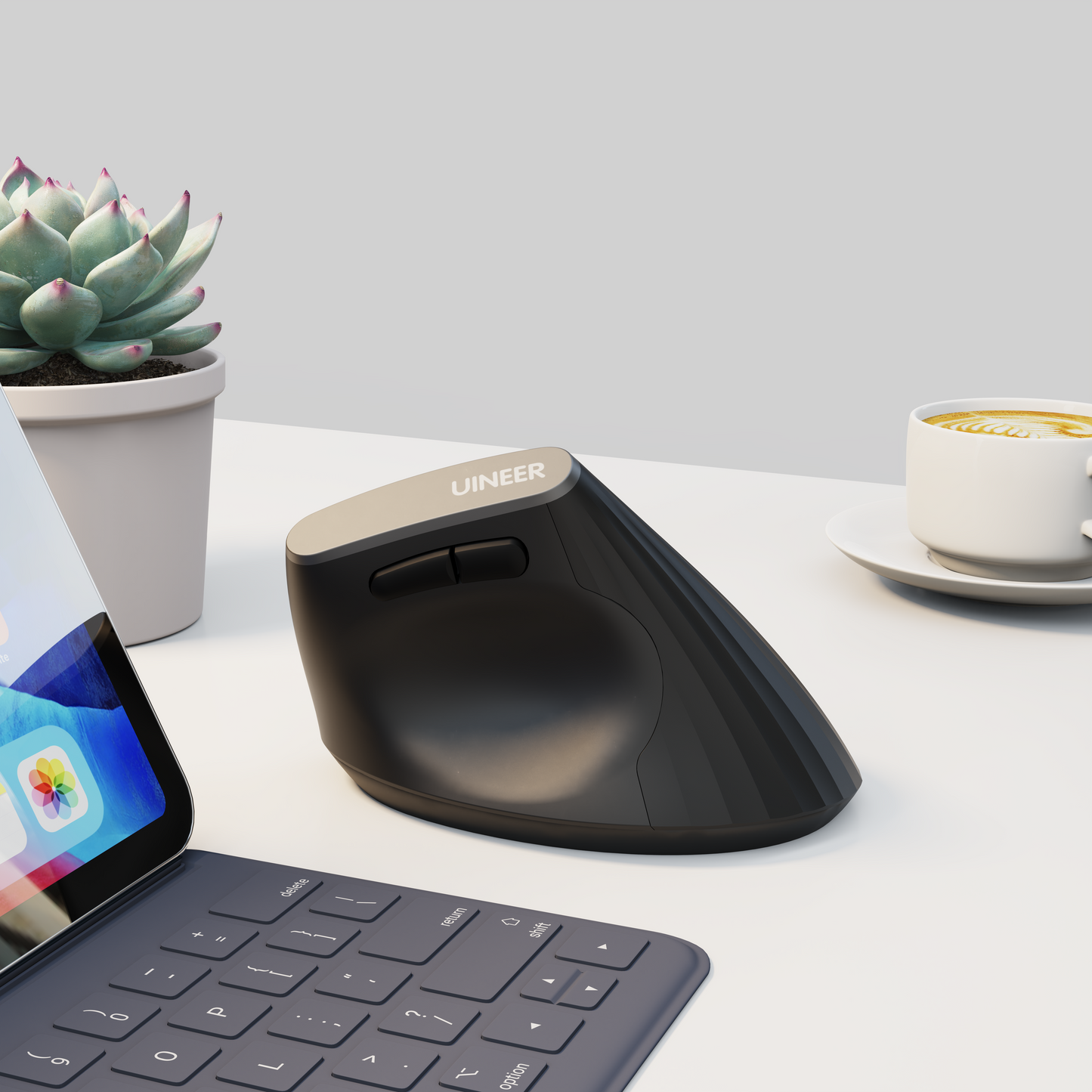 Uineer Tri-Mode Bluetooth Mouse - Multi-Device Switching for iPad/Mac/PC