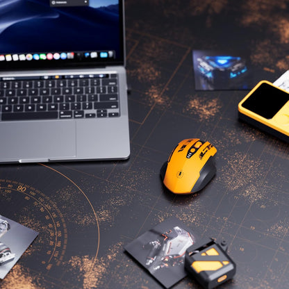 Bluetooth Mouse,Tri-Mode (BT 5.0/4.0+2.4G Hz),Visible Battery Level,Rechargeable Ergonomic Wireless Mouse with 4 Adjustable DPI Levels for Laptop and PC